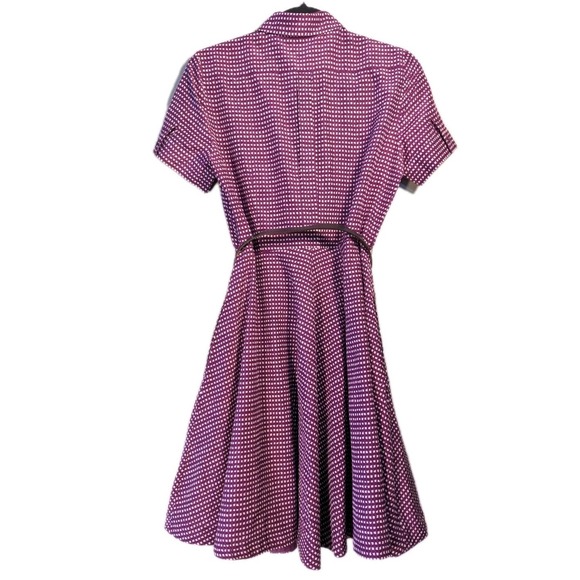 6 Women Silk Cotton Max Mara Shirt Dress Belted Classic Pockets Fit n Flair - Picture 5 of 13